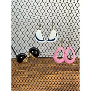 1980's Earrings- Set of 3 Pair